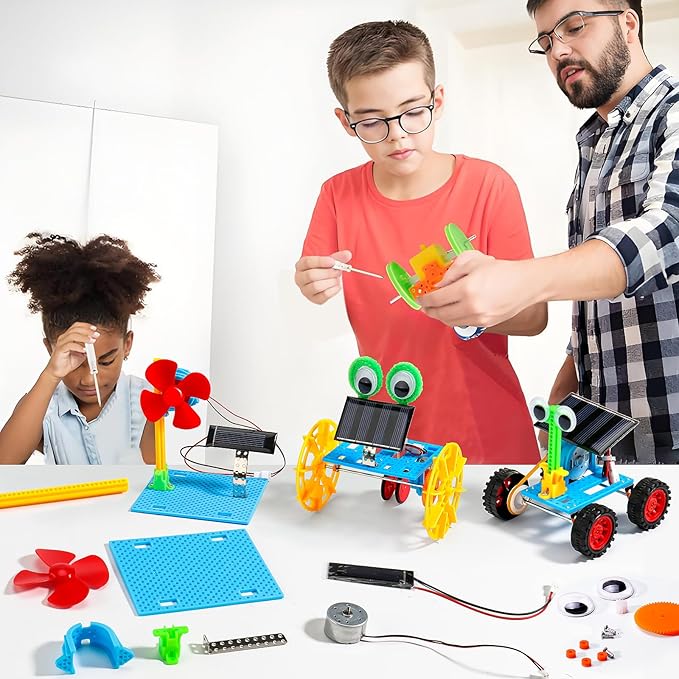STEM Kits for Kids Ages 8-10 12-14, 4 in 1 Solar Powered STEM Toys for Boys Science Engineering Robotics Robot Building Kits Projects for Kids Age 8-12, Building Toys Crafts for Boys 8-12 6-8