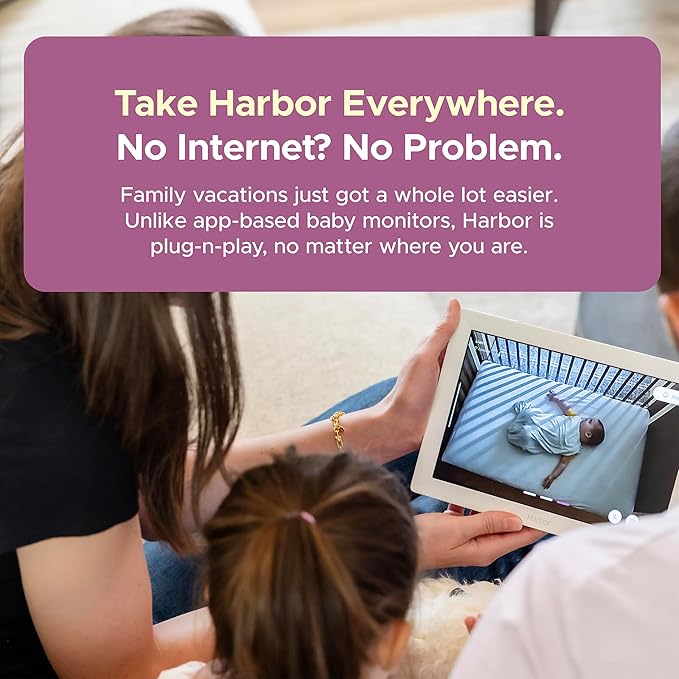 Smart Baby Monitor with 10” Tablet - The Most Reliable Way to Monitor Your Baby with or Without Internet - Private & Secure - Travel Friendly - Supports 2+ Cameras - Lifetime Membership