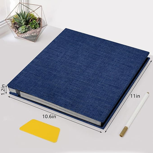 Zesthouse Photo Album Self Adhesive Pages, 60 Pages Magnetic Scrapbook Albums with Sticky Page,Photos Album Holds 8x10 & 5X7 & 4x6 & 6x8 & 3x5, Large Picture Book Ideal for Family,Wedding,Baby