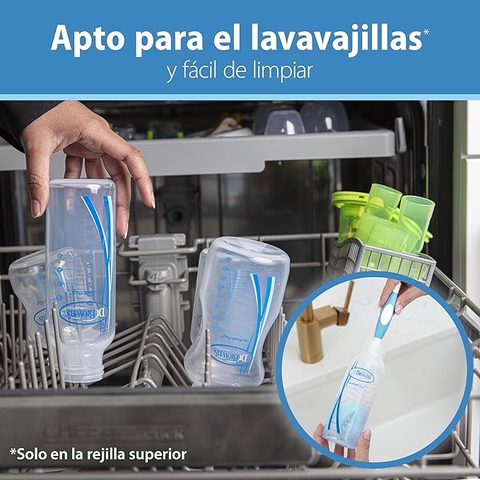 Dr. Brown's Anti-Colic Breast to Bottle Feeding Set with Slow Flow Nipples, Travel Caps, and Silicone Pacifier - Gray