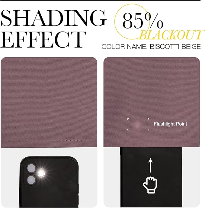 NICETOWN Blackout Small Window Curtains 54 inches Length - Thermal Insulated Solid Grommet Voice & Light Reducing Room Darkening Drapes for Kitchen/Nursery, Dry Rose, 2 Panels, W52 x L54