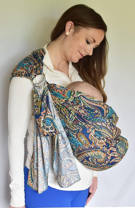 Lite-on-Shoulder Baby Sling Ergonomic, 100% Cotton, Adjustable Baby Carrier