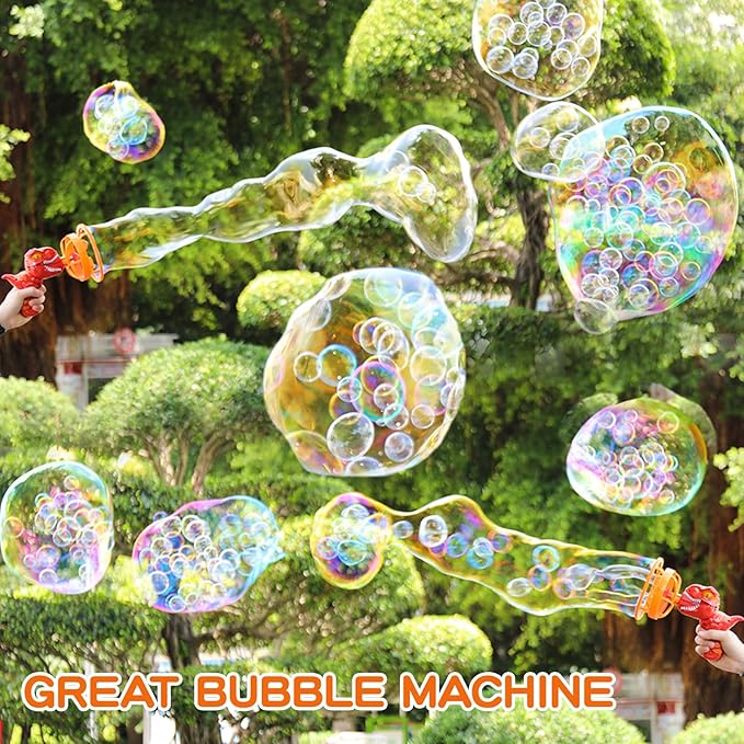 Dinosaur Bubble Machine for Kids 3 4 5 6 Years Old, Dinosaur Bubble Maker Toy Gun for Boys Girls 3-5 Years, Dino Bubble Blower Party Favor Gift for Toddler Kids 4 5 6 Years Old