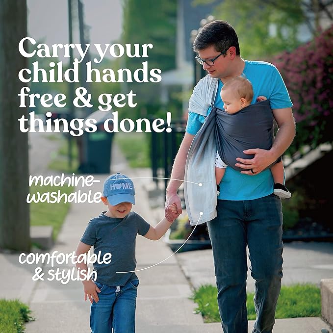 Nalakai Ring Sling Baby Carrier, Soft Linen Baby Sling, Baby Wrap, Comfort, Style, and Giving Back - Carry Your Little One with Love