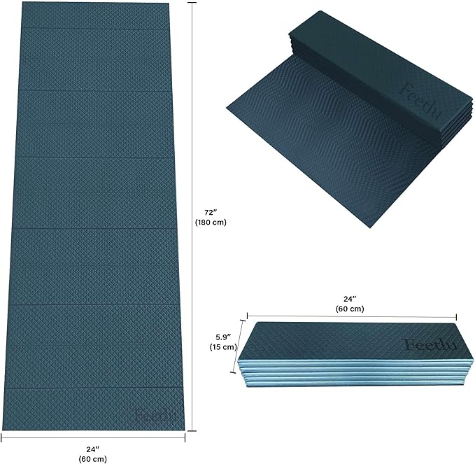 Foldable Yoga Exercise Mat – Lightweight, Anti-Slip, and Easy to Store for Yoga, Pilates, Home Workouts, and Floor Exercises