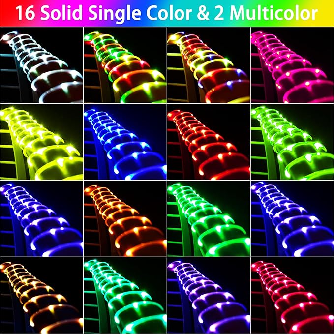 33FT Solar Rope Lights Outdoor Waterproof, 18 Colors Changing Fairy String Light USB & Solar Powered with Remote, 100 LEDs Multicolor Trampoline Light Rope Lighting for Outside Christmas Party