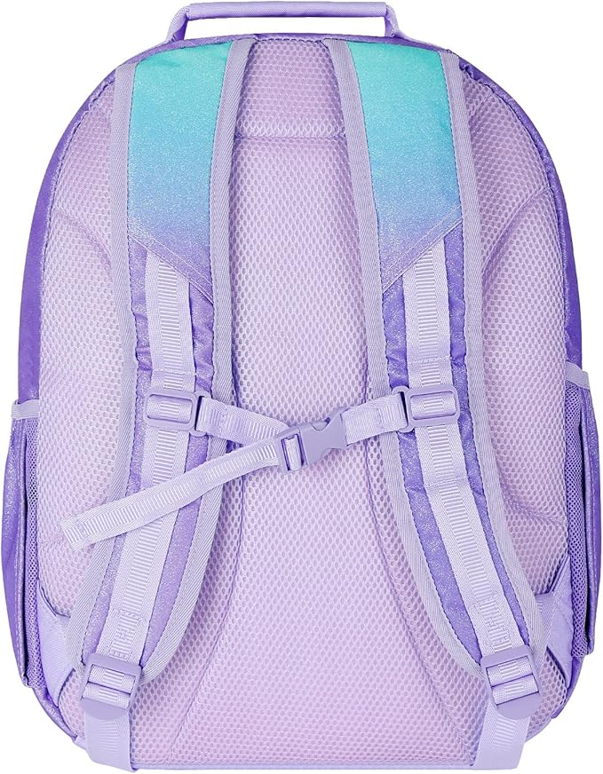 Choco Mocha Backpack for Girls, Elementary School Backpack for Girls Ages 6-8 Kids Kindergarten Backpack Bookbag 17 Inch with Chest Strap, Purple