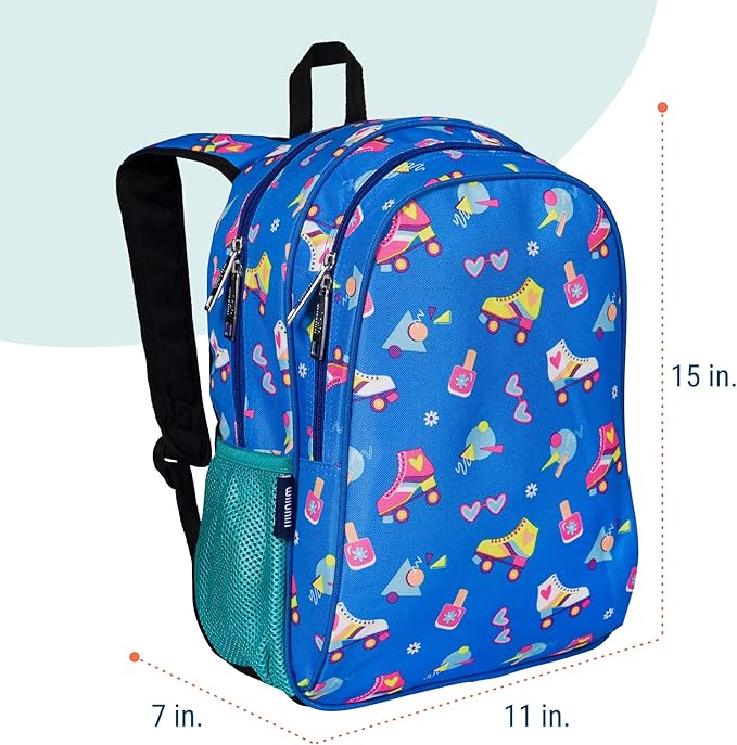 Wildkin 15-inch Kids Backpack – Durable, Padded, Adjustable for School & Travel - Rad Roller Skates
