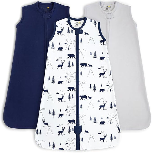 Mama Cheetah Baby Sleep Sack 0.5 TOG, Organic Cotton Baby Wearable Blanket with Two-Way Zipper, Swaddle Transition Baby Sleeping Bag for Newborn Infant Toddler Boy Girl, 12-18 Months