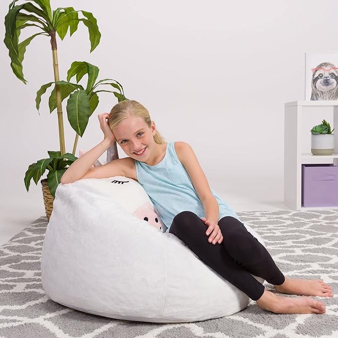 Posh Creations Cute Soft and Comfy Bean Bag Chair for Kids, Animal - Panda