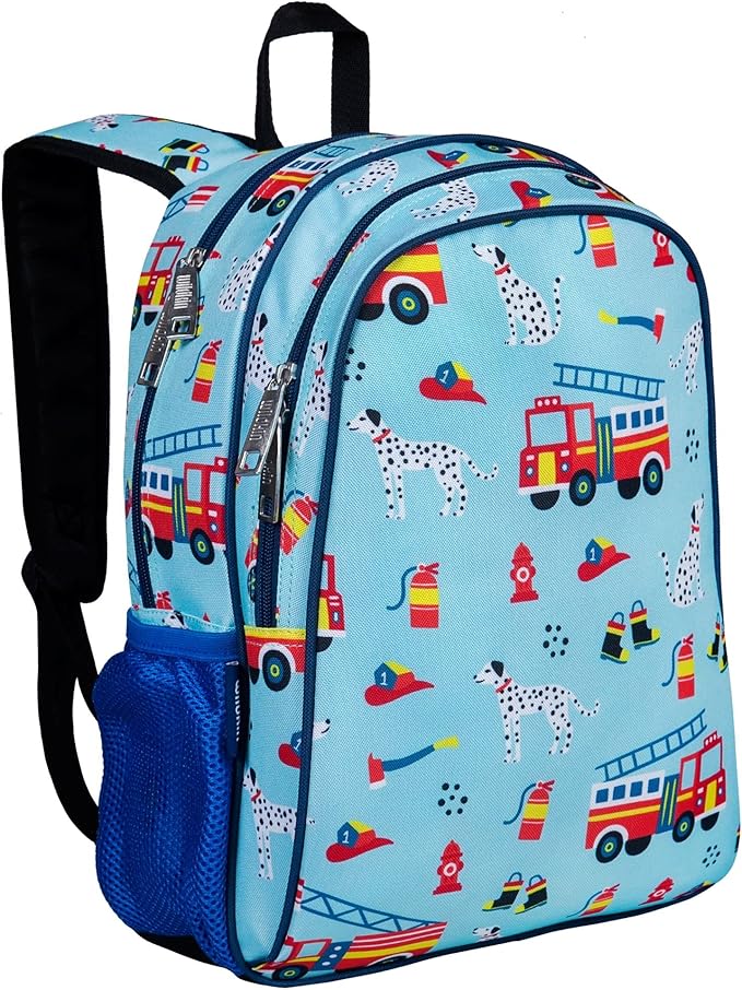 Wildkin 15-inch Kids Backpack – Durable, Padded, Adjustable for School & Travel - Firefighters