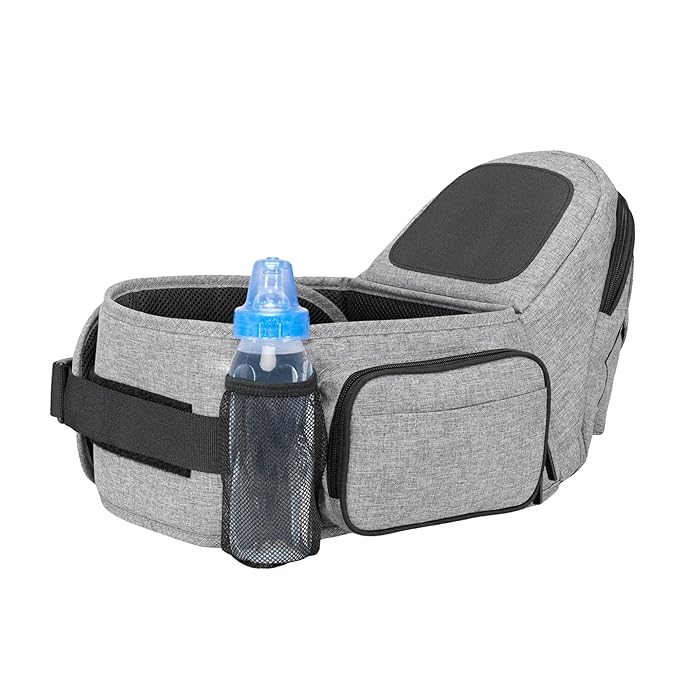 Tushbaby The Original Premium Quality Hip Seat Carrier – Safety-Certified Baby & Toddler Carrier with Secure Safety Buckles, No-Flimsy-Foam Design, Storage Pockets & Nursing Pillow. 0–3 yrs