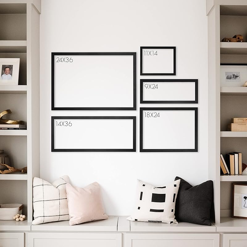 Personalized Dry Erase Wall Calendar with Custom To do list and Notes Organization Sections | Large Whiteboard Calendar (24" W x 18" H, Walnut Frame)