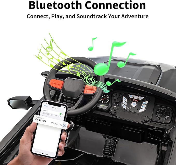 24V 2 Seater Ride on Toy for Big Kids, Electric SUV Kids Car to Drive w/Parent Remote, 2WD/4WD Switchable - Black