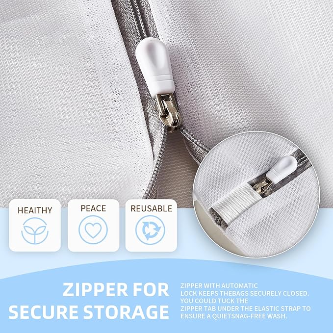 Mesh Laundry Bags, Mesh Wash Bags, Durable Mesh Structure with Strong Zipper, Suitable for Underwear, Delicate Clothes, Pants, Shoes, Socks Washing (Small Fine Mesh, XS 10 * 12in*4pcs)