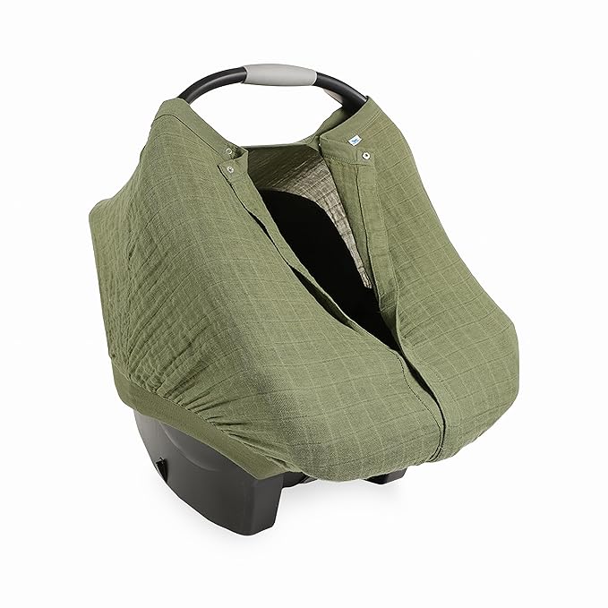 Little Unicorn Breathable Car Seat Canopy | Magnetic Closure Cover & Universal Fit | Protection & Privacy for Baby (Fern)