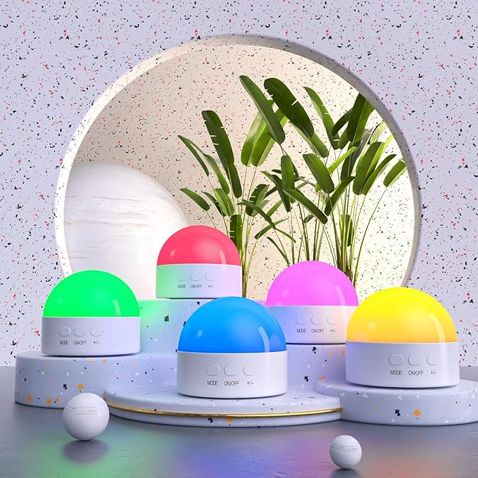 Kintion Portable Night Light, Dimmable 8 Color Lighting, 1800mAh Battery Rechargeable, Small LED Lamp for Nursery, Baby, Kids and Adults(1pcs)