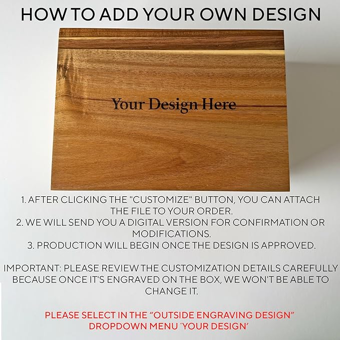 Personalized Initial Storage Box - Custom Engraved Wedding Memory Box for Keepsakes, Decorative Storage Chest, Rustic Memorabilia Box for Valentines Day, Monogrammed Wedding Gifts, 11x8x4.75 in