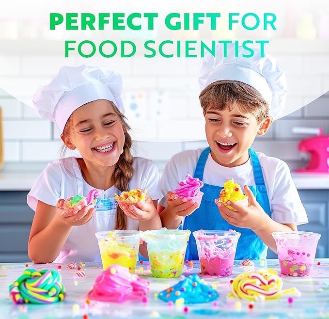 Playz Edible Slime Candy Making Science Kit for Kids Ages 8-12 Years Old - Food Science Chemistry Kid Science Kit with 25 Experiments to Make Slime Chocolates, Educational Science Kits for Boy & Girls
