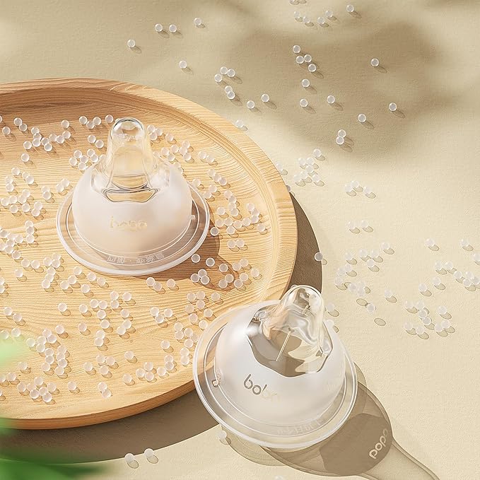 YOHKOH Newborn Glass Baby Bottles with Slow Flow Nipple for 0+ Months, Wide Neck Feeding Bottle, 2.7oz/80ml (Green, 2.7oz (Pack of 4))