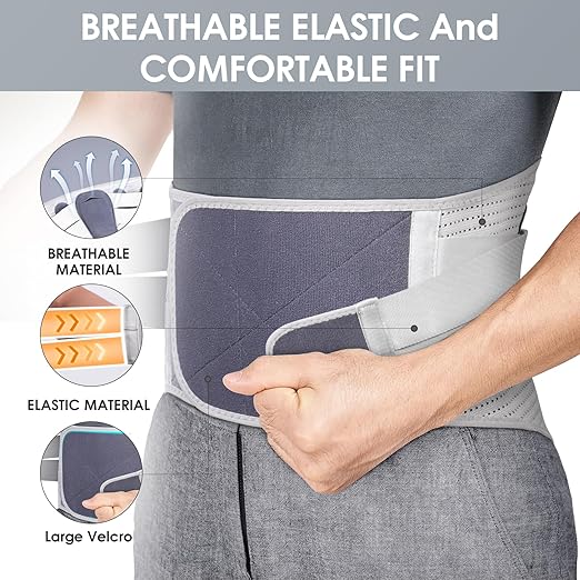 Elastic Abdominal Binder Lower Waist Support Belt, Post Surgery Postpartum Belly Band Wrap Back Support Belt Stomach Compression Wrap Waist Recovery for Men and Women (Large)
