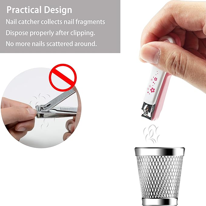 PAFASON Baby Safety Nail Clipper Cutter Trimmer with Nail Catcher and Baby Glass Nail File, Czech Float Glass, Stainless Steel Ideal Gift for Young Children Infant, Newborns Toddlers