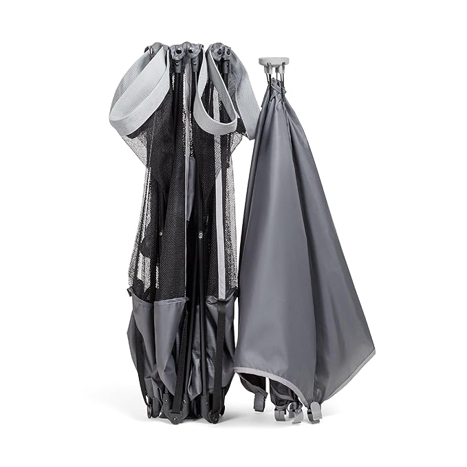 Baby Delight Go with Me Eclipse Deluxe Portable Playard | Playpen | Sun Canopy | Indoor and Outdoor | Ultra Padded Nylon Floor | Grey