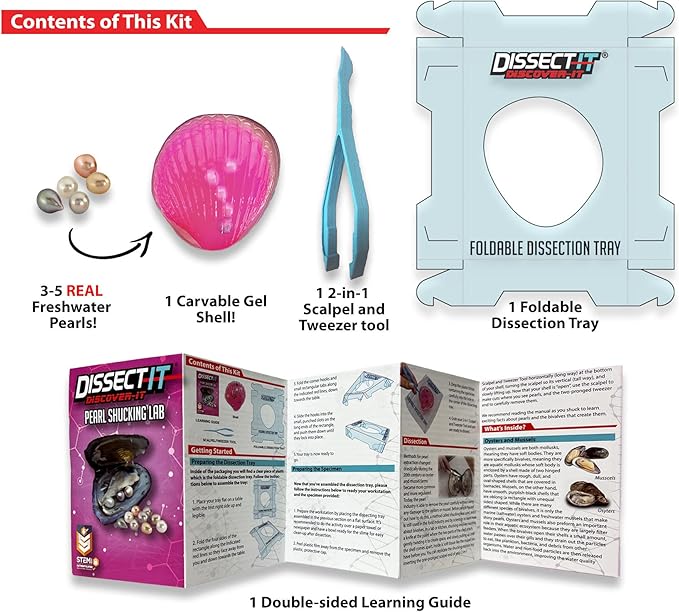 Dissect-It Discover-It Simulated Synthetic Lab Dissection STEM Toy, Complete Set of 4 Kits, Kids’ Home Learning Science Projects, Great for Young Scientists!