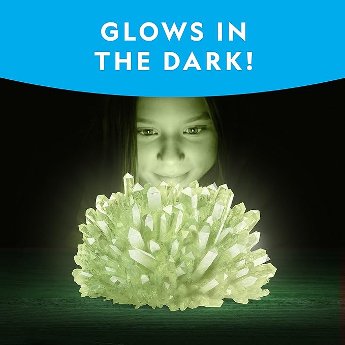 National Geographic Jumbo Crystal Growing Kit - Grow A Giant Glow in The Dark Crystal in a Few Days with This Science Kit, Crystals for Kids (Amazon Exclusive)