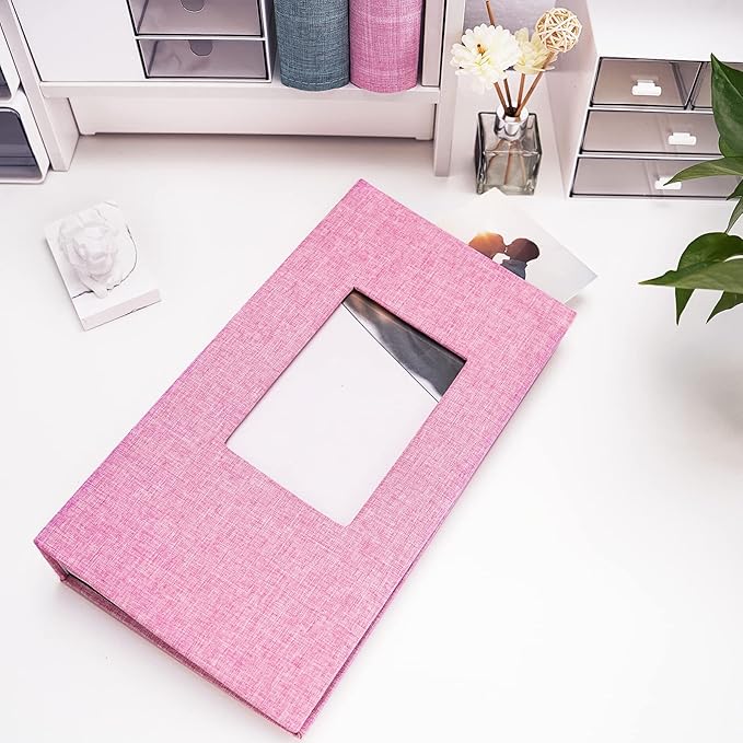 Vienrose Linen Photo Album 420 Pockets for 4x6 Photos Fabric Cover Photo Books Slip-in Picture Albums for Wedding Baby Vacation