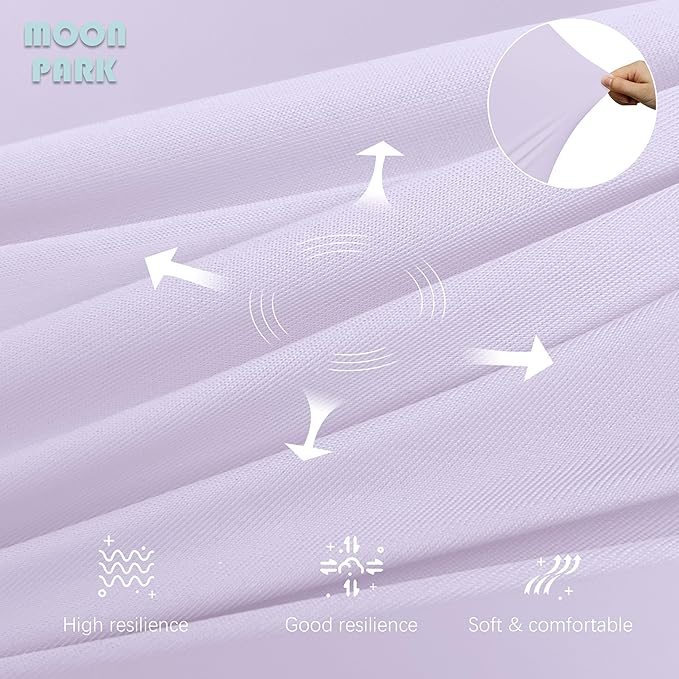 MOON PARK Pregnancy Pillows for Sleeping - U Shaped Full Body Maternity Pillow with Removable Cover - Support for Back, Legs, Belly, HIPS - 65 Inch - Purple - Cooling Cover