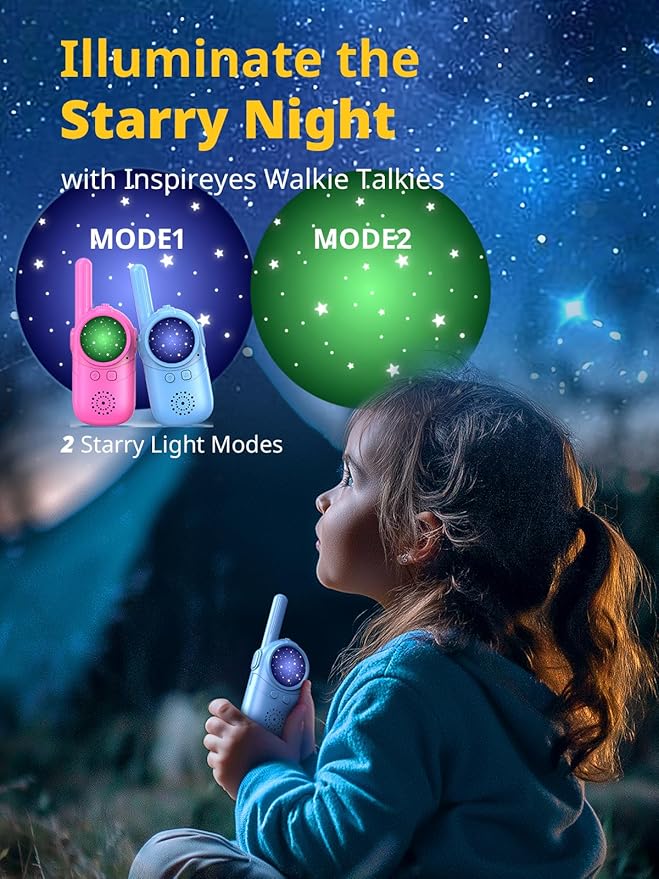 Walkie Talkies for Kids Rechargeable, 3 4 5 Year Old Boy Girl Gifts, 2 Pack Birthday Gifts for 3 4 5 6 7 8 Year Old Boys, Toddler Toys for Indoor Outdoor Games