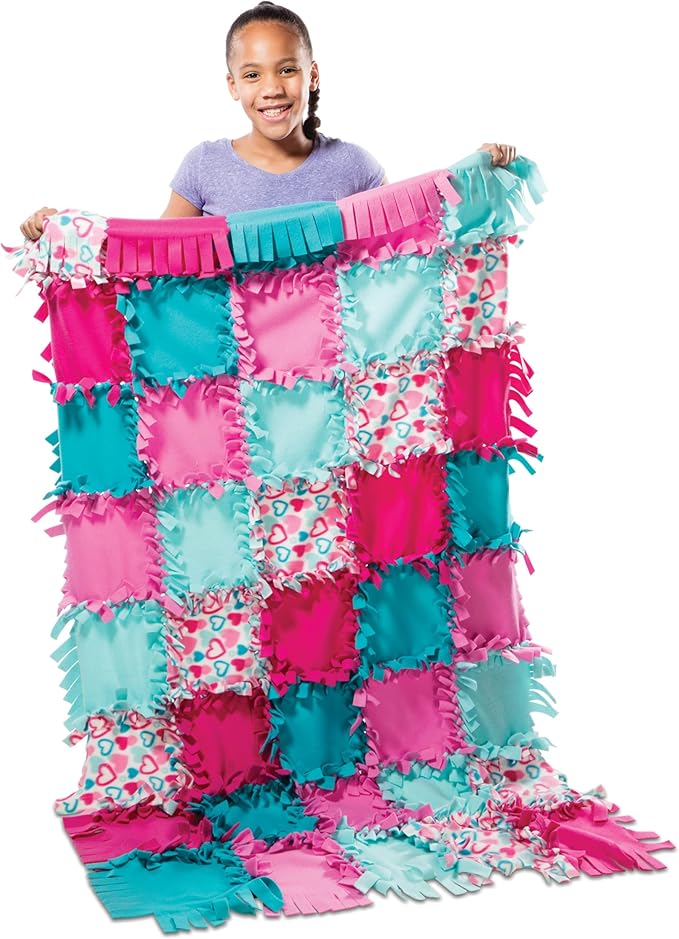 Melissa & Doug Fleece Quilt No-Sew Craft Kit, Multi