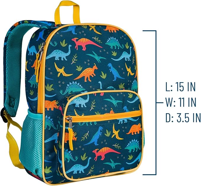 Wildkin ECO rPET Kids Backpack – Recycled, Padded, Adjustable for School & Travel – Jurassic Dinosaurs