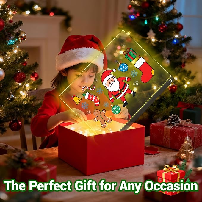Lumiboard Led Drawing Board with Colors,Light Up Acrylic Cosmody Drawing Board,Glowing Led Note Board with Light,Lumiboard Led Boards to Write On,Christmas Gifts for Kids (Standard)