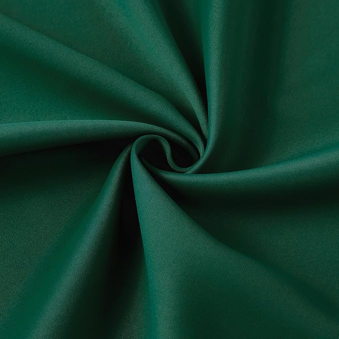 KEQIAOSUOCAI Dark Emerald/Hunter Green Curtains with Pinch Pleat 2 Panels Set,96 Inches Long 8 Ft Floor to Ceiling Length, Thermal Insulated Privacy Drapes/Draperies for Living Room Bedroom