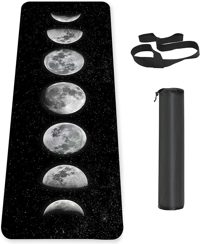Non Slip Yoga Mat TPE Workout Mat for Men Women, Thick Workout Mat with Carrying Strap, Fitness Mats for Exercise, Yoga, Fitness, Pilates, Floor Workouts (72" x 24" x 6mm)