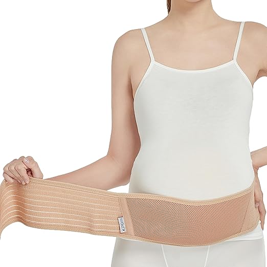 NeoTech Care Adjustable Maternity Belt - Light and Breathable Pregnancy Belly Support Band for Pregnant Women (Beige, Regular Size)