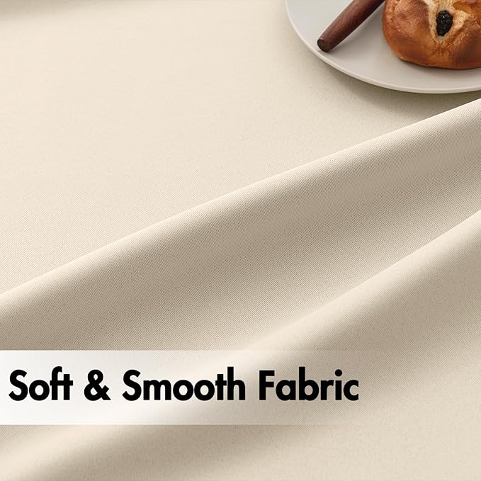 ANRODUO Back Tab Blackout Curtains for Bedroom Living Room, Rod Pocket Pinch Pleated Thermal Insulated Room Darkening Curtains 72 Inches Long 2 Panels, Cream Beige, 42 x 72 Inch