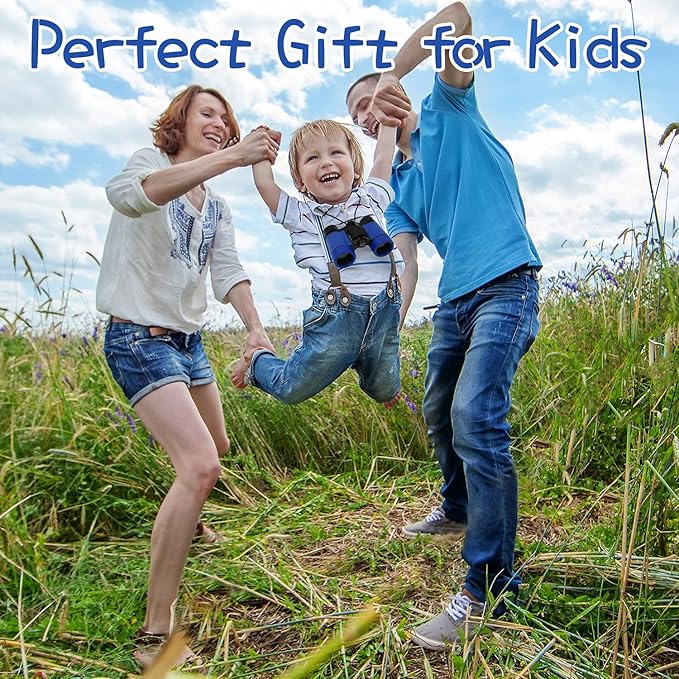 Scotamalone Kids Binoculars Shock Proof Toy Binoculars Set for Age 3-12 Years Old Boys Girls Bird Watching Educational Learning Hunting Hiking Birthday Presents