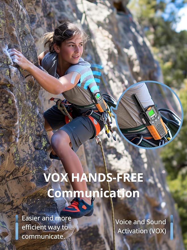 Walkie Talkies for Kids Rechargeable,Toys for Boys and Girls Ages 3-12, 3 Pack Long Range 2-Way Radios, Birthday Gifts,Christmas Stockings, Outdoor Play, Family Games, Hiking Camping Gear