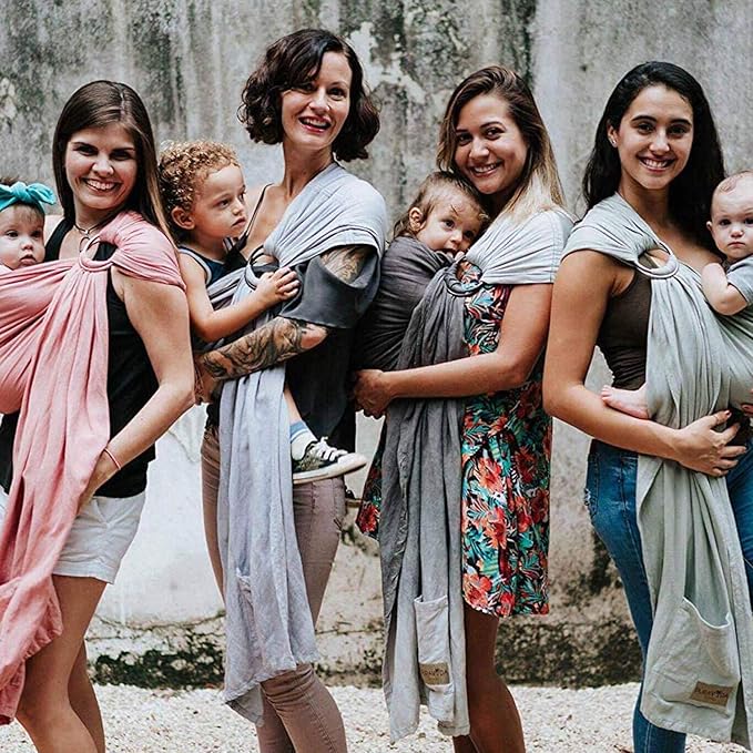 Nalakai Ring Sling Baby Carrier, Soft Linen Baby Sling, Baby Wrap, Comfort, Style, and Giving Back - Carry Your Little One with Love