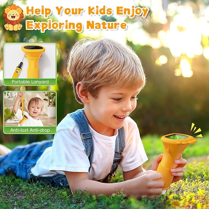 Microscope for Kids, Ahalfcit explorerscope with 2'' Inch Screen -1000X Zoom Portable Microscope Camera, Birthday for 3 4 5 6 7 8 9 0 11 12 Years Old Kids,Science Educational Toys