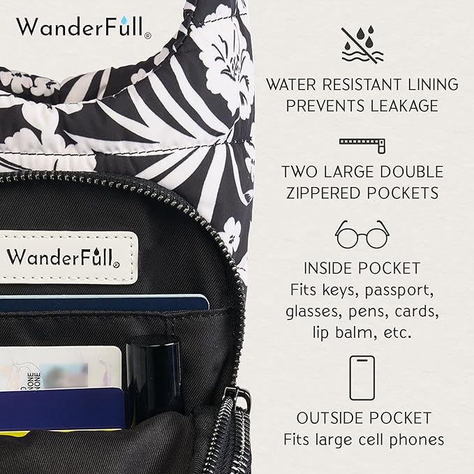 WanderFull® Original HydroBag® Collection, Water Bottle Holder w/Strap & Phone Pocket, Hands-Free Crossbody Water Bottle Bag