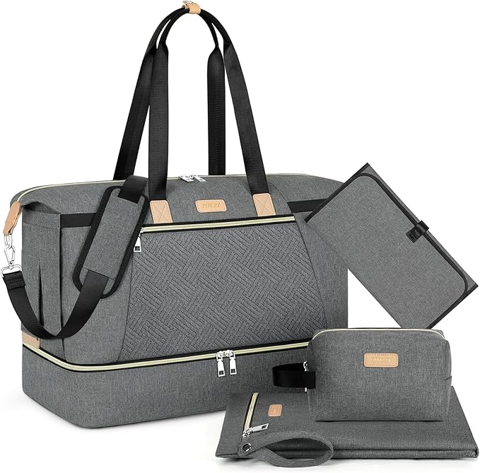 ITIEZY Diaper Bag Tote for Baby - Large Mommy Bag with Portable Changing Pad Pacifier Case, Hospital Bags Travel Baby Bag