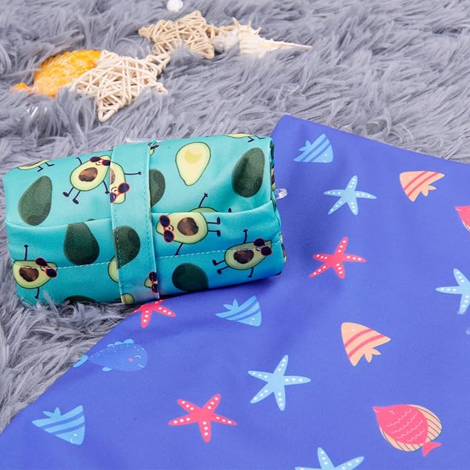 ALVABABY 2pcs Cloth Diaper Wet Dry Bags Waterproof Reusable with Two Zippered Pockets Travel Beach Pool Daycare Soiled Baby Items Yoga Gym Bag for Swimsuits or Wet Clothes LZX4344