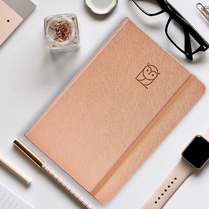 Undated Daily Planner – 1-Year B5 Productivity Organizer with Two-Page Weekly Spread, Goal Setting, Habit Tracker, Weekly & Monthly Pages – Hardcover Time Management Notebook (Rose Gold)