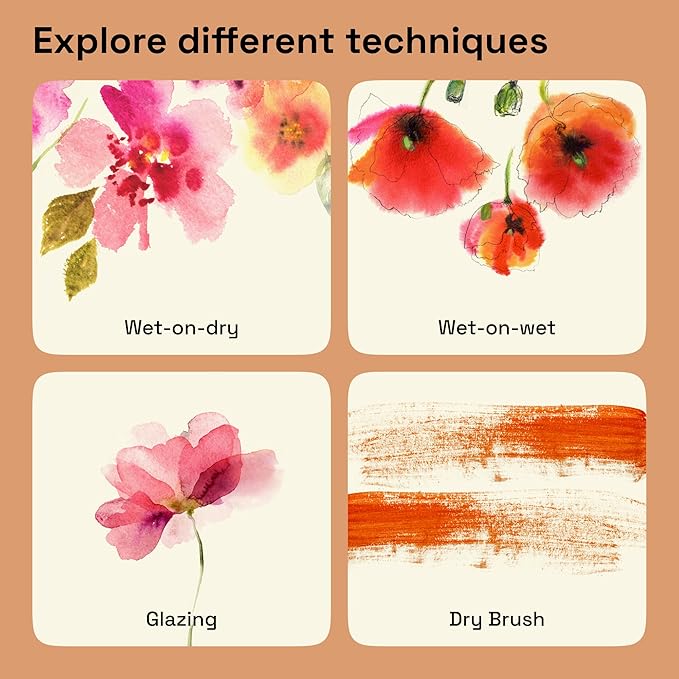 ARTISTRO Professional Metallic Watercolor Paint Set for Adults - 6 Pigment-Rich Gold Colors, XL Pans, ASTM-I Lightfastness, High Tinting Strength Watercolor Set for Professionals made by professionals