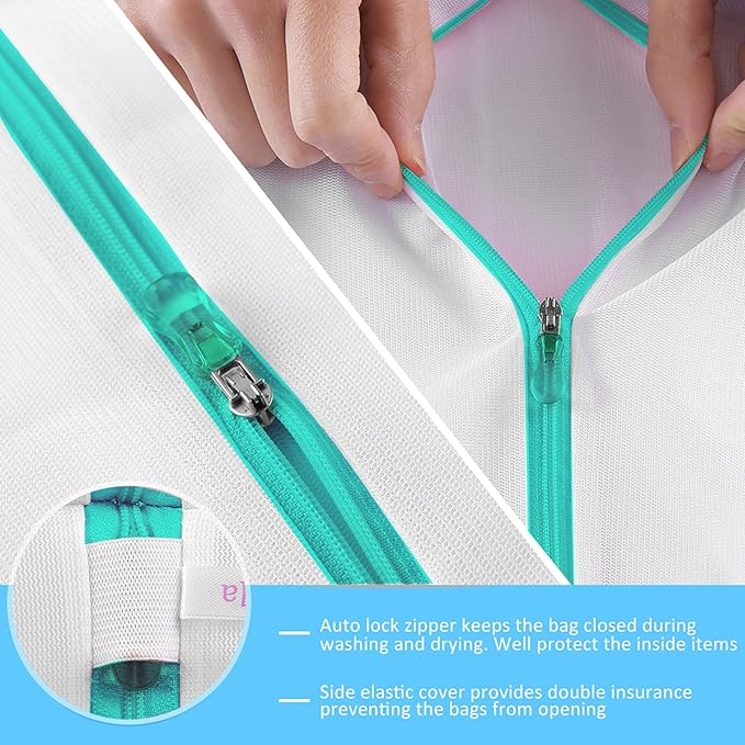 Bra Wash Bags, GOGOODA 4 Pack Underwear Laundry Mesh Bags for Delicates Baby Cloth Sock