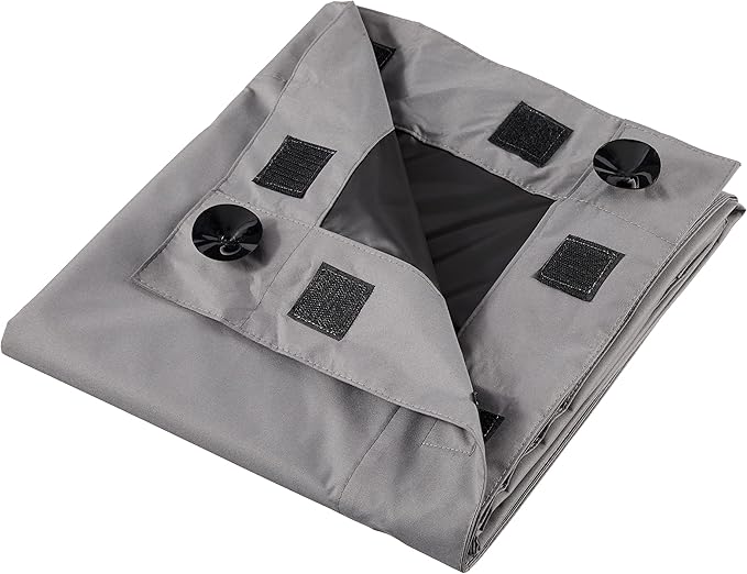 Amazon Basics Portable Blackout Curtain Shade with Suction Cups, 50"W x 78"L, 2-Pack, Dark Grey